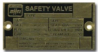 Valve Name Plate